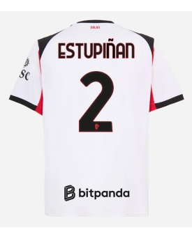 AC Milan Pervis Estupinan #2 Maglia Gara Trasferta Repliche 2025-26 Maniche Corte